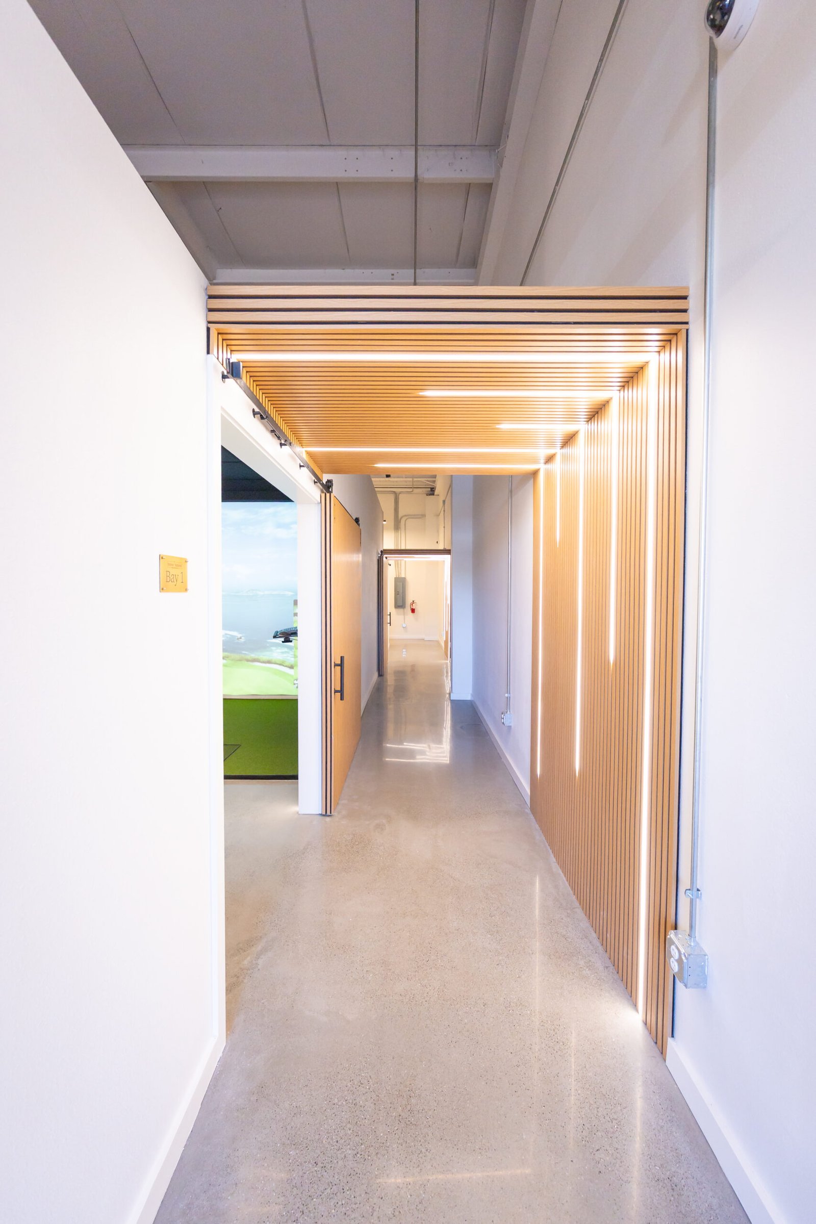 Members-only entry hallway